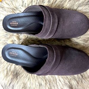 Brand New Suede Croc Clogs